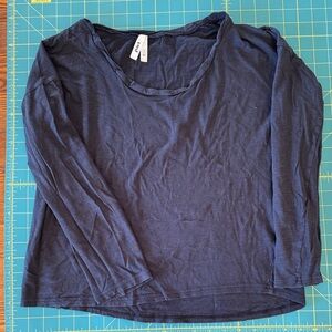 Black Long Sleeve Women's organic cotton slub Tee